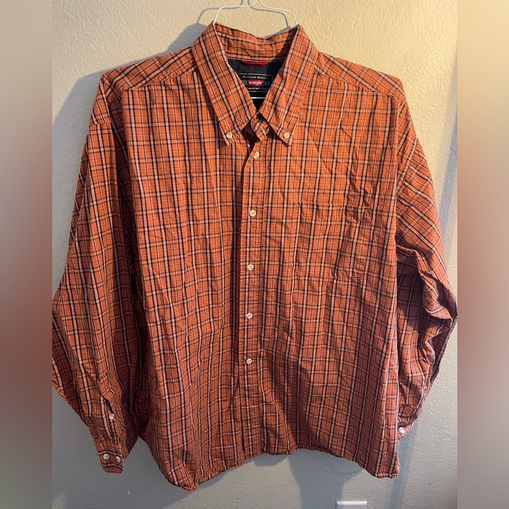 Men’s Wrangler XL premium quality, real comfort, long sleeve, button up shirt,XL